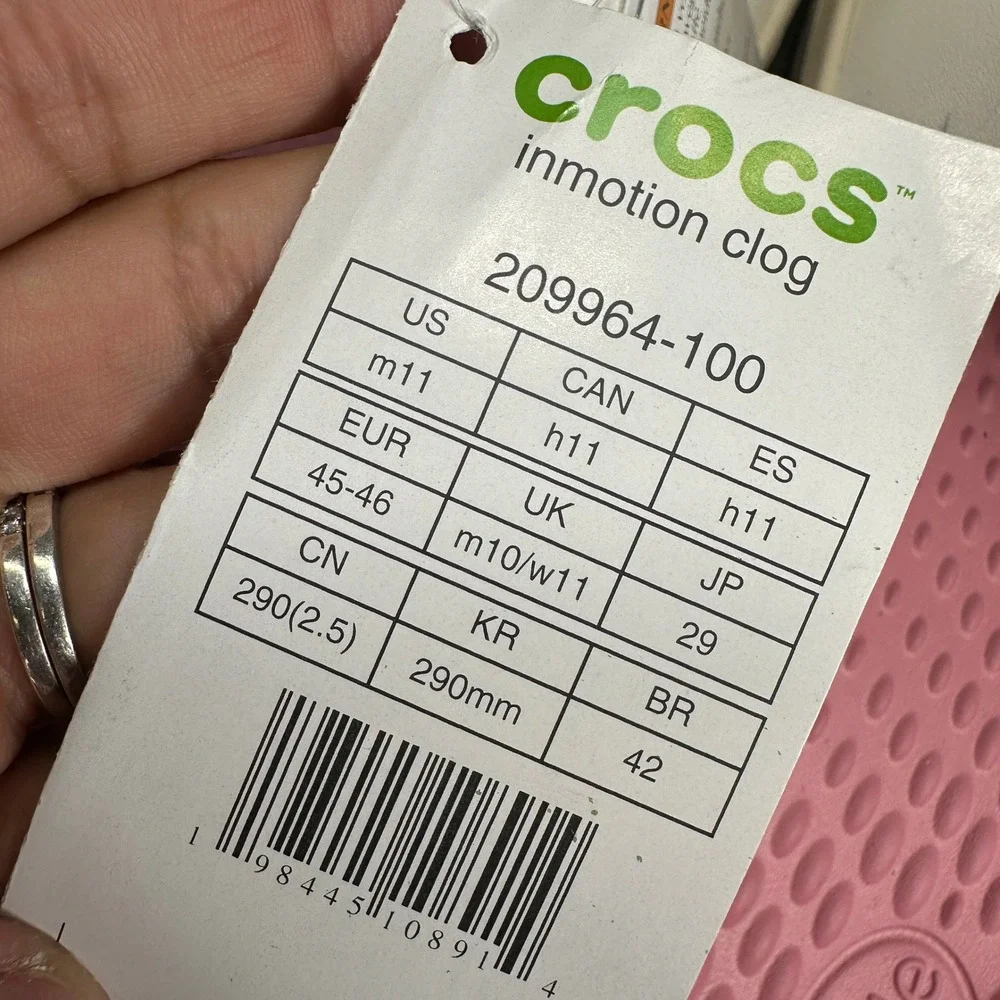Crocs Literide 360 Clogs Mens 11 White Pink Comfort Slip On NEW
